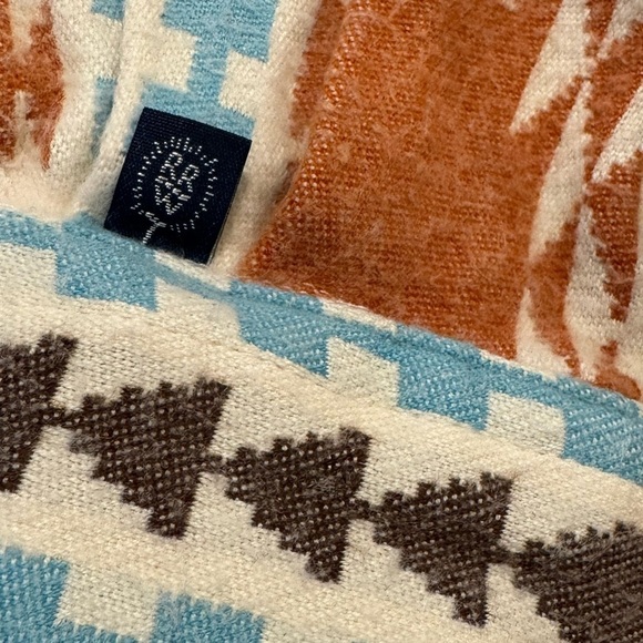 Rockmount Women's western Flannel Jacquard Shirt in Ivory & Brown - Picture 7 of 8